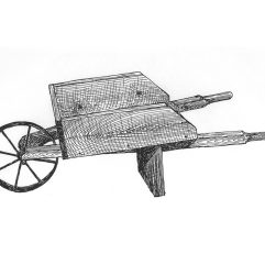 Small garden wheelbarrow by ByeGone Workshop