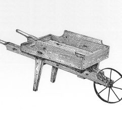 Wooden garden wheelbarrow by ByeGone Workshop