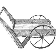 Peddler Cart with 8-Spoke Wheel by ByeGone Workshop